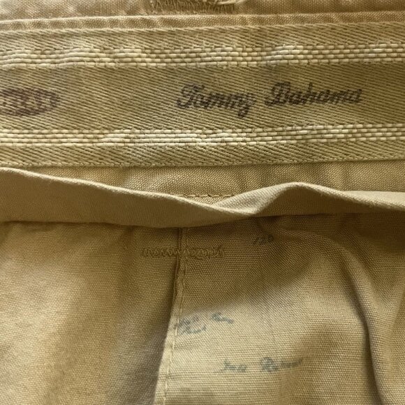Tommy Bahama Pants Mens 34 Beige Cotton Flat Front Relaxed Fit - Picture 9 of 9